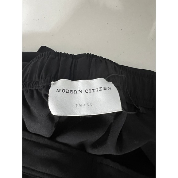 Modern Citizen Finley Pull On Pleated Cropped Trousers in Black Size Small - Picture 3 of 11